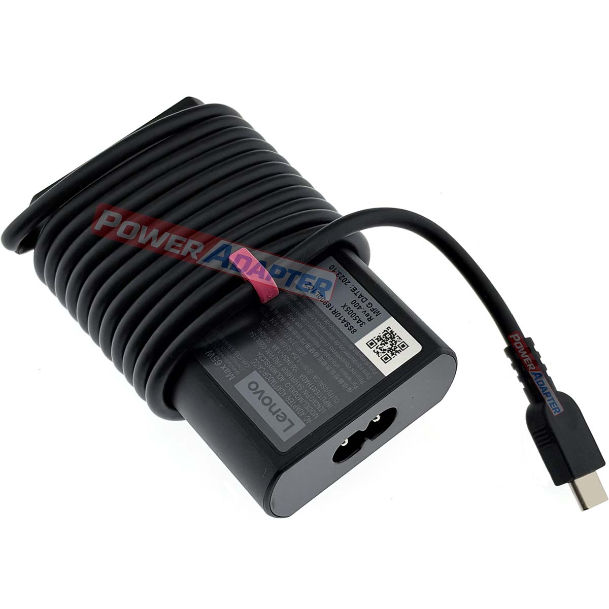 Lenovo 65W USB-C Oplader Origineel Oval Zijkant