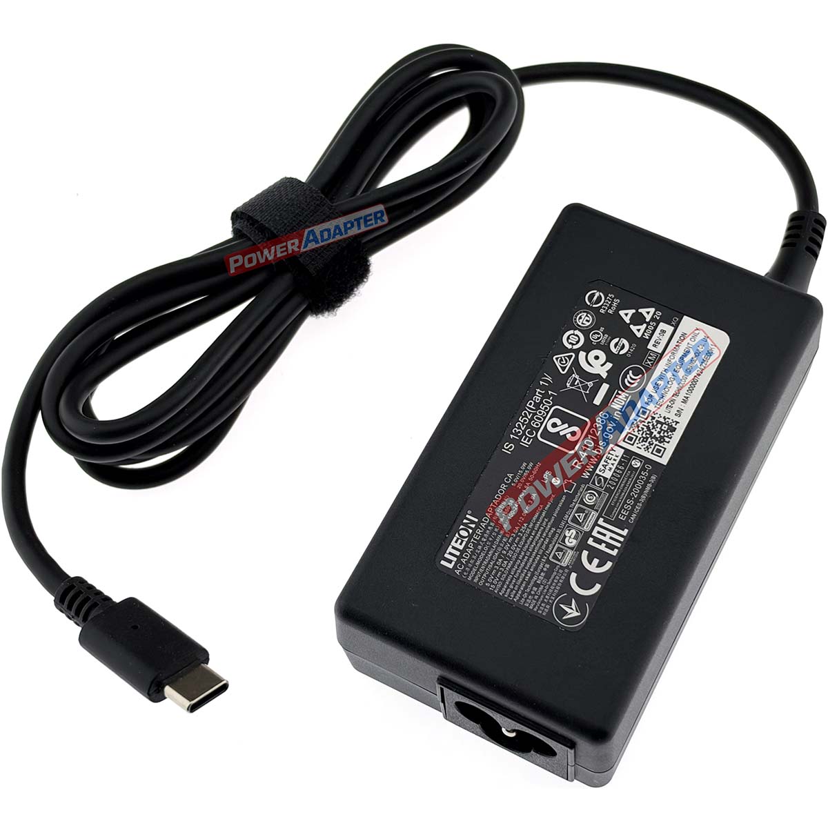LiteON 65W USB-C Oplader Zijkant